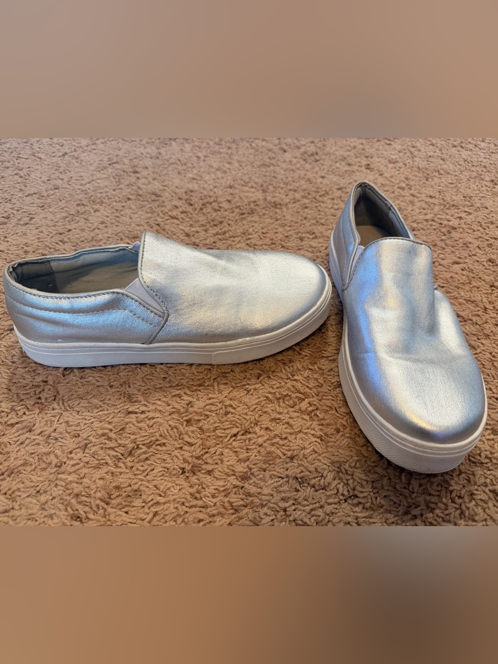 Sam Edelman Silver Slip-On Sneakers